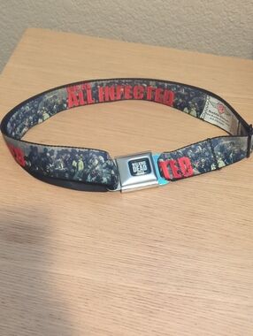 Buckle-Down The Walking Dead 'All Infected' Seatbelt-Style Belt - Black/Red/Blue